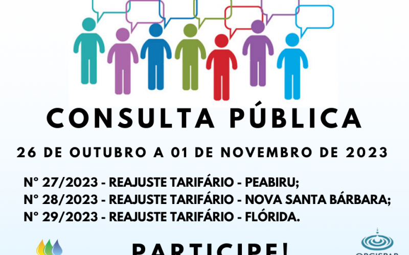 Consulta Pública - Peabiru, Nova Santa Bárbara e Flórida